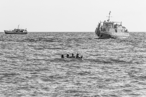 Symbolfoto Migration über das Meer.