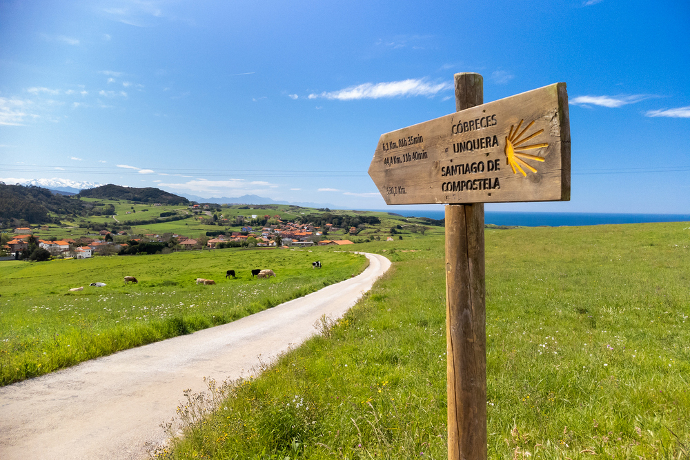 Schild am Jakobsweg